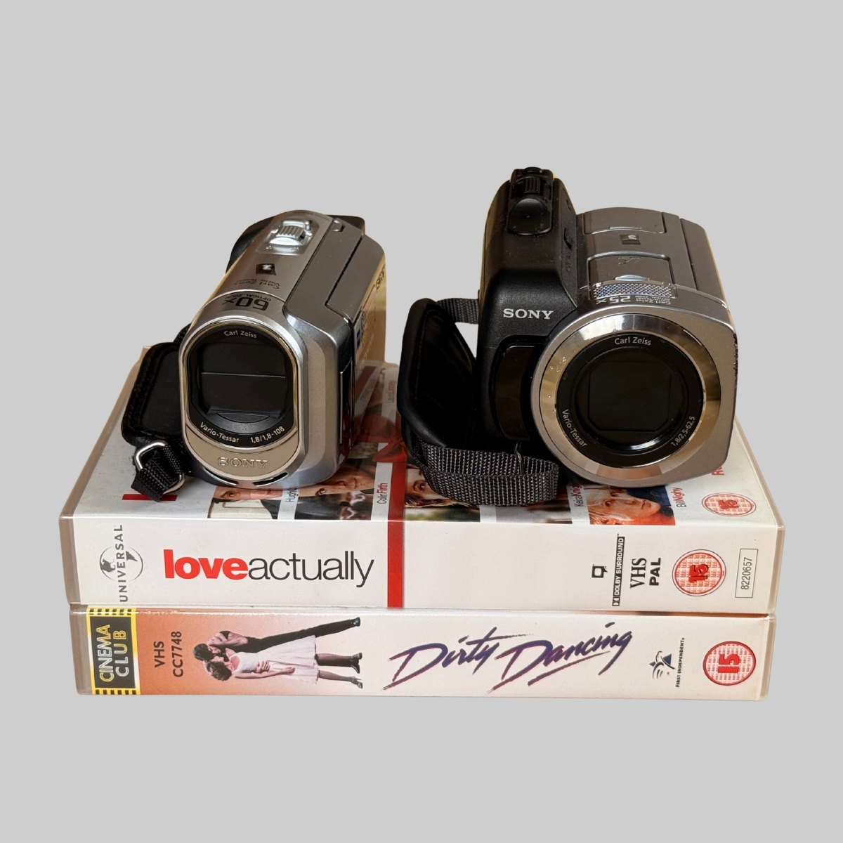 vhs tapes camcorder display
